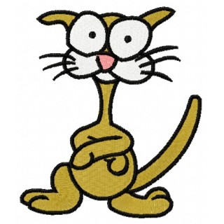 Crazy cat 8 embroidery design - Embroidery Design