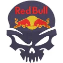 Preview of Red Bull Calavera embroidery design showcasing vibrant colors and detailed stitching.