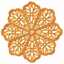 Snowflake 1 embroidery design featuring intricate doily patterns, ideal for winter-themed projects.