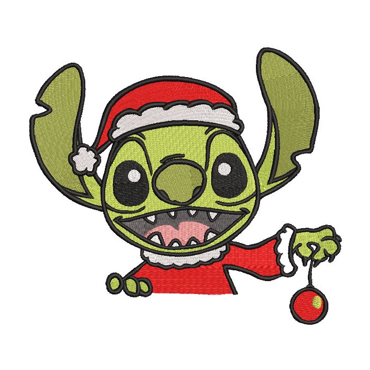 Stitch Grinch embroidery design - Embroidery Design