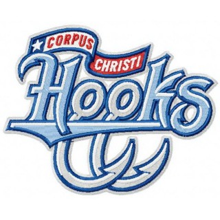 Corpus Christi Hooks team logo embroidery design - Embroidery Design