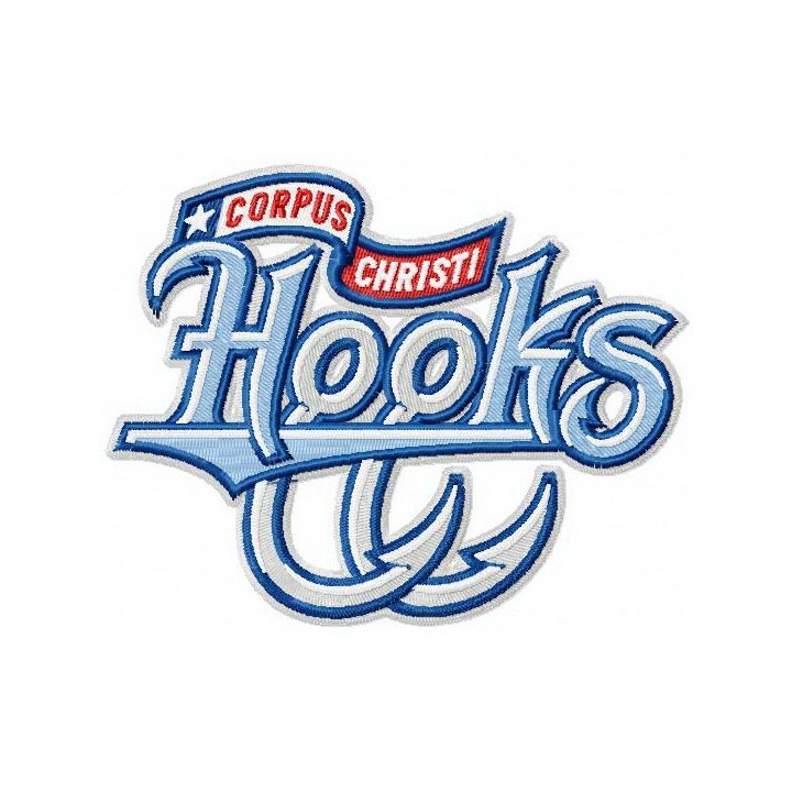 Corpus Christi Hooks team logo embroidery design - Embroidery Design