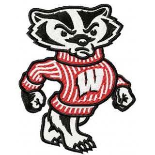 Bucky the Badger embroidery design - Embroidery Design