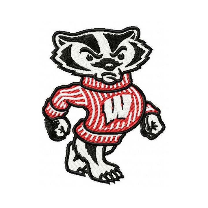 Bucky the Badger embroidery design - Embroidery Design
