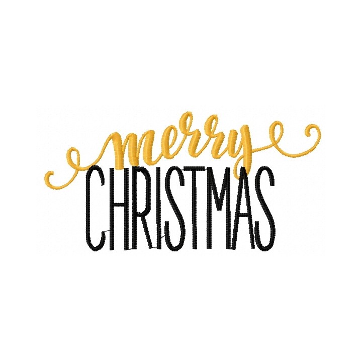 Merry Christmas 12 embroidery design - Embroidery Design