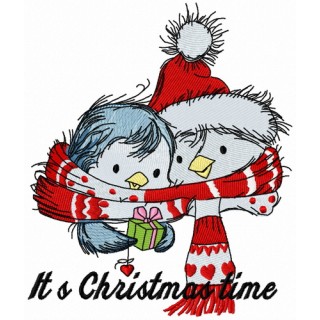 Penguin's Christmas time 5 embroidery design - Embroidery Design