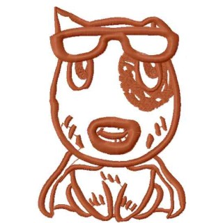 Dog superhero embroidery design - Embroidery Design