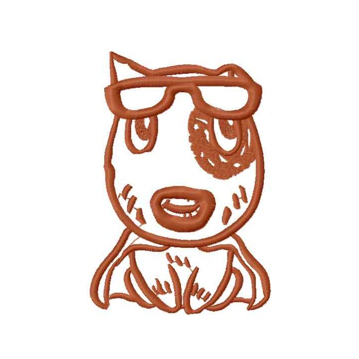 Dog superhero embroidery design - Embroidery Design