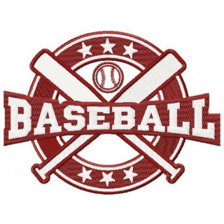 Baseball style embroidery design - Embroidery Design