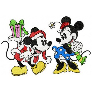Christmas with Mickey Mouse embroidery design - Embroidery Design