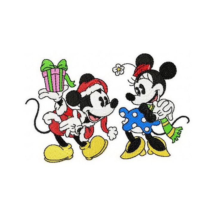 Christmas with Mickey Mouse embroidery design - Embroidery Design