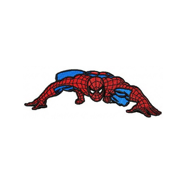 Spiderman climbing embroidery design - Embroidery Design