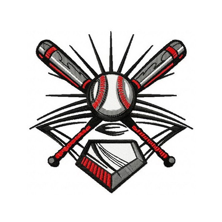 Baseball life embroidery design - Embroidery Design