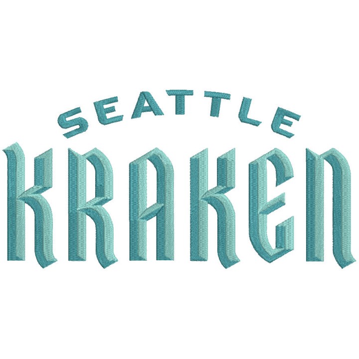 Seattle Kraken Wordmark Logo embroidery design - Embroidery Design