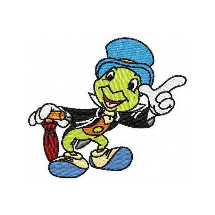 Jiminy Cricket 2 embroidery design - Embroidery Design