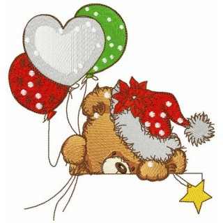 Hiding teddy bear embroidery design - Embroidery Design