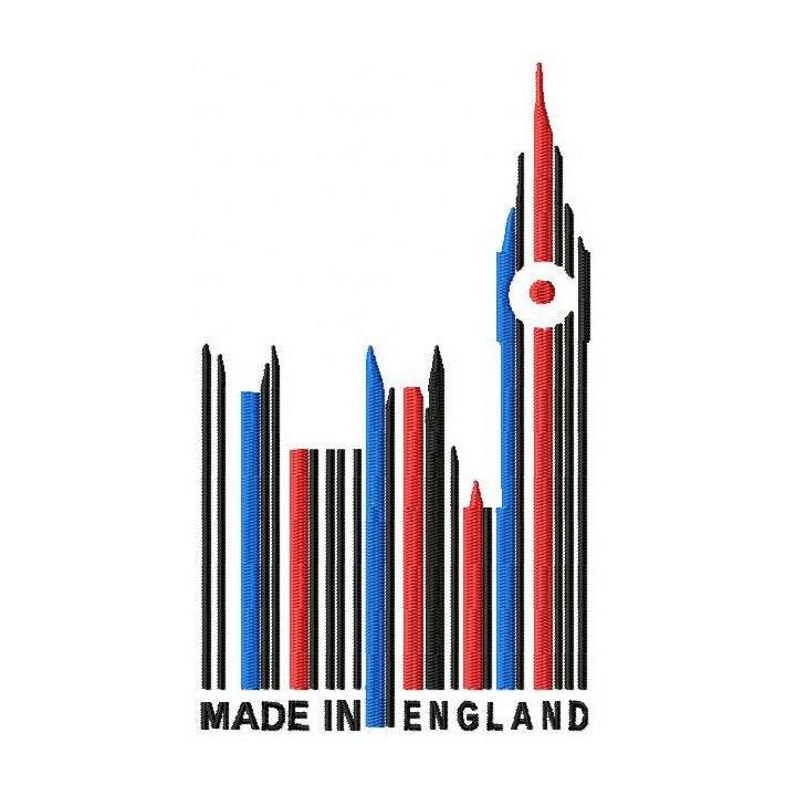 London barcode embroidery design - Embroidery Design