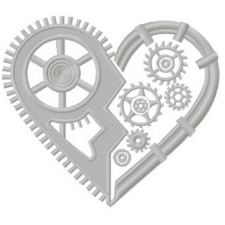 Mechanical heart 2 embroidery design - Embroidery Design