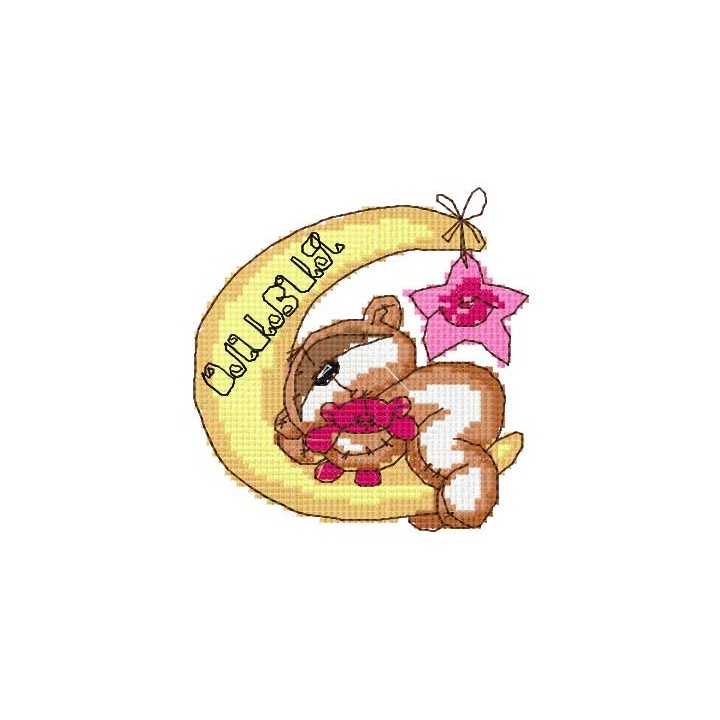 Teddy sleep embroidery design - Embroidery Design