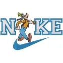 Preview of Nike Goofy embroidery design showcasing vibrant colors and detailed stitching pattern.