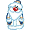 Santa Claus embroidery design featuring a jolly figure, perfect for holiday stitching on t-shirts and tote bags.