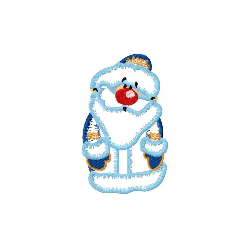 Santa Claus embroidery design featuring a jolly figure, perfect for holiday stitching on t-shirts and tote bags.