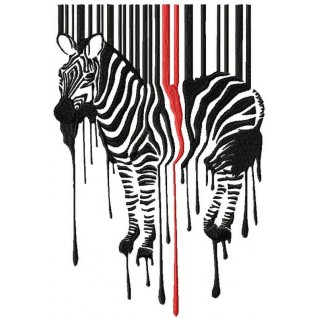 Hiding zebra embroidery design - Embroidery Design