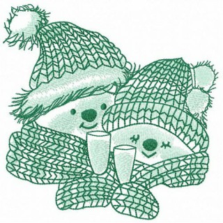 Snowmen dating embroidery design - Embroidery Design