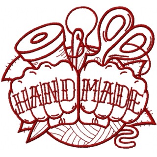 Hand made redwork embroidery design - Embroidery Design