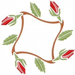 Decoration of leaves and flowers embroidery design - Embroidery Design