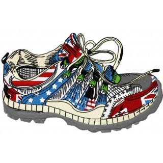 British style cross shoes 2 embroidery design - Embroidery Design