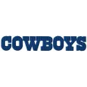 Dallas Cowboys wordmark logo embroidery design preview, showcasing a stitched motif for apparel and accessories.
