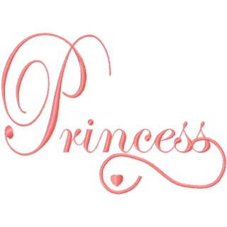 Princess wordmark embroidery design - Embroidery Design