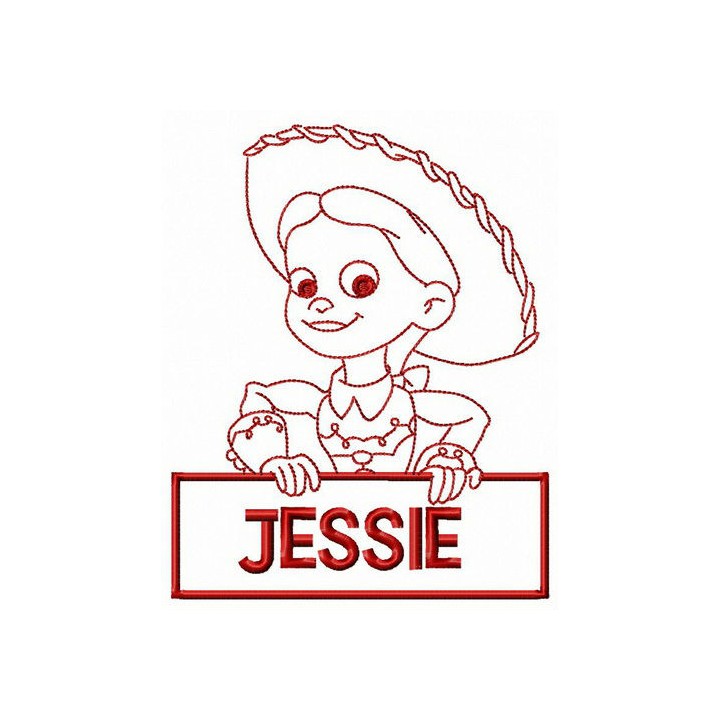 Jessie toy embroidery design - Embroidery Design