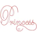 Preview of the Princess wordmark 2 embroidery design showcasing elegant lettering for creative projects.