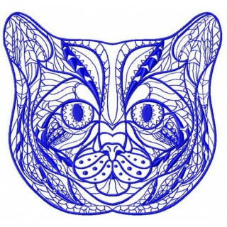 Mosaic cat 3 embroidery design - Embroidery Design