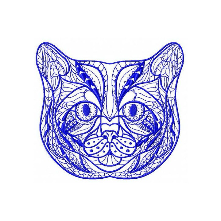Mosaic cat 3 embroidery design - Embroidery Design