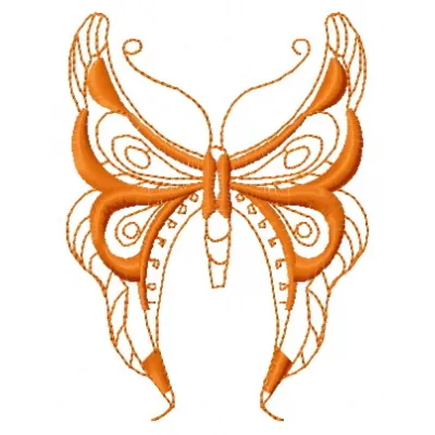 Butterfly 26 embroidery design showcasing a vibrant butterfly motif, perfect for stitching on t-shirts and tote bags.