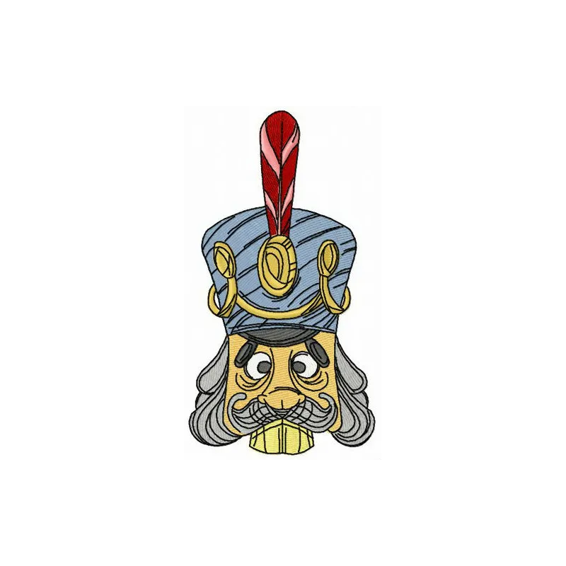 French soldier toy embroidery design preview showcasing a charming stitched motif for old toys collection.