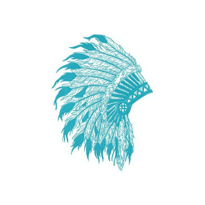Blue headdress embroidery design - Embroidery Design