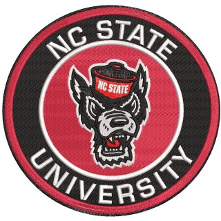 NC state wolfpack round logo embroidery design - Embroidery Design