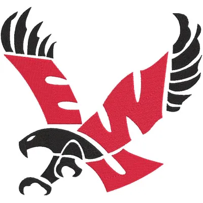 Eastern Washington Eagles Primary Logo embroidery design preview showcasing vibrant colors and detailed stitching.