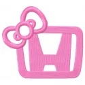 Preview of a pink Honda logo embroidery design, showcasing a stylish stitching pattern for various fabric projects.