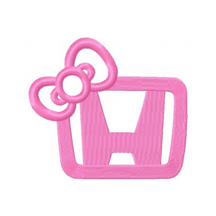 Pink Honda logo embroidery design - Embroidery Design