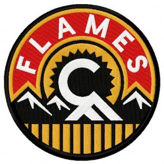 Calgary Flames alternative logo embroidery design - Embroidery Design