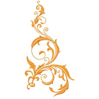 Gold swirl decoration 9 embroidery design - Embroidery Design