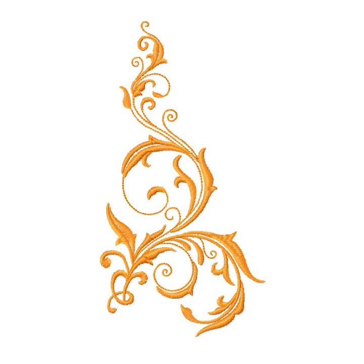 Gold swirl decoration 9 embroidery design - Embroidery Design