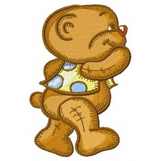 Toddler teddy bear embroidery design - Embroidery Design
