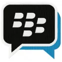 Blackberry Messenger logo embroidery design showcased on fabric, ideal for telecommunications-themed projects.