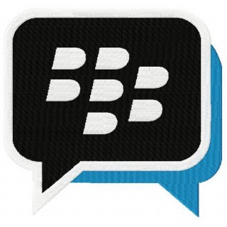 Blackberry Messenger logo embroidery design - Embroidery Design